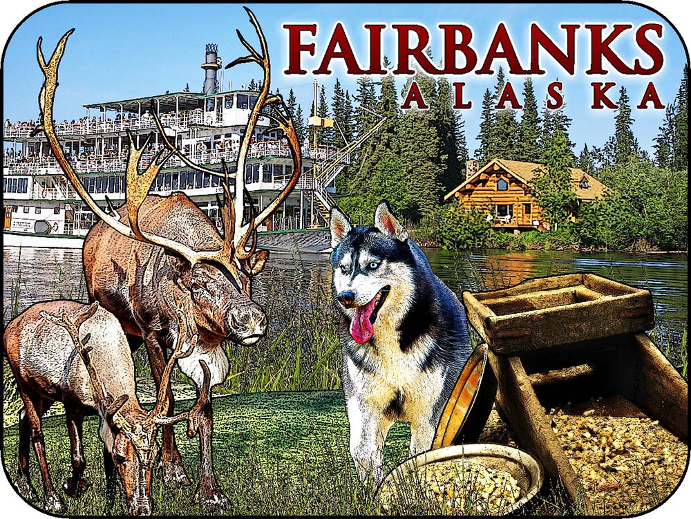 Fairbanks Alaska Caribou Gold Cabin River