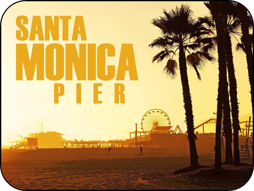 Los Angeles California Santa Monica Pier Brown Wash