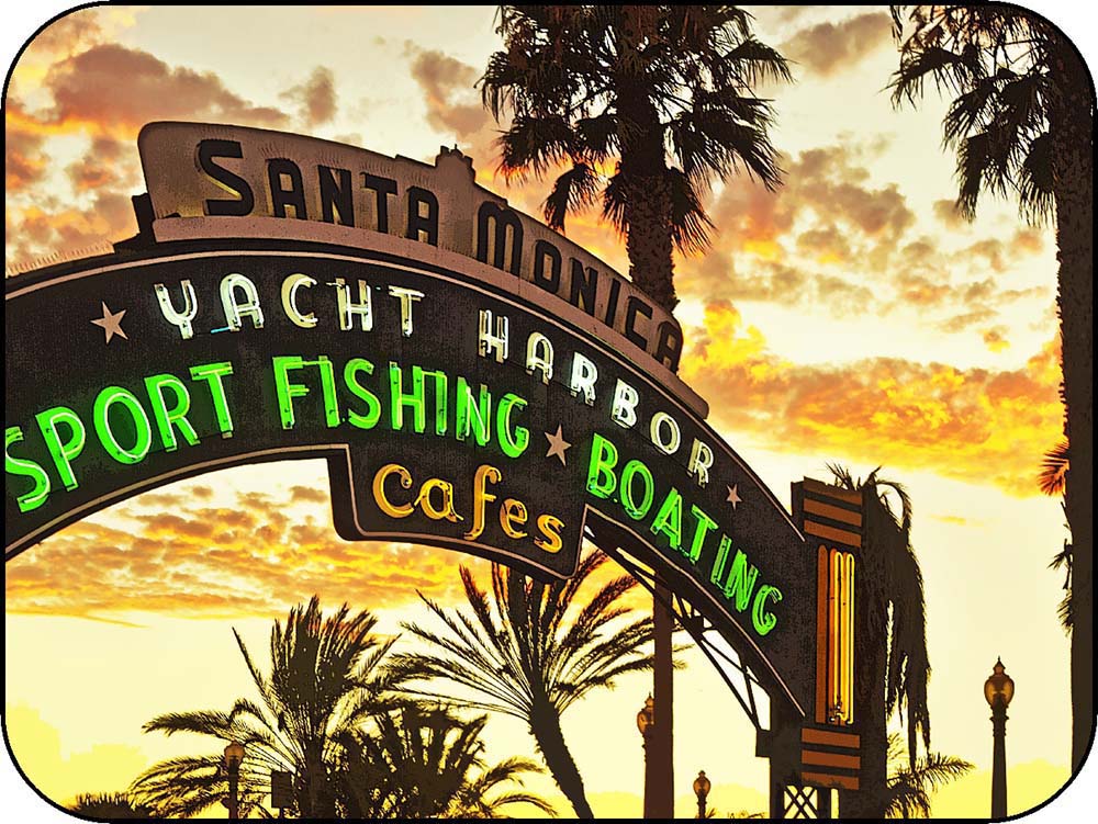 Los Angeles California Santa Monica Pier Sunset