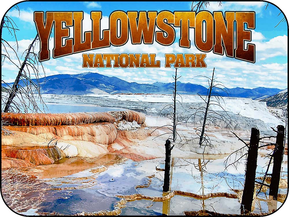 Yellowstone Mammoth Hot Springs Frozen Strea