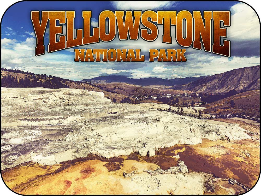 Yellowstone Mammoth Hot Springs Landscap