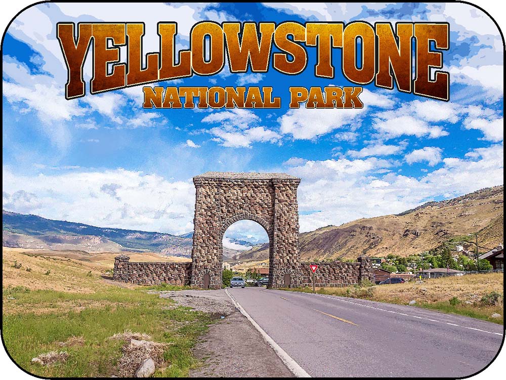 Yellowstone Roosevelt Arch Road