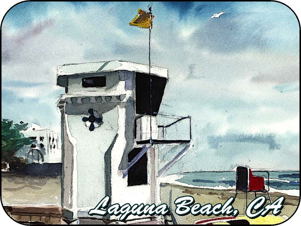 Laguna Beach California Lifeguard Tower