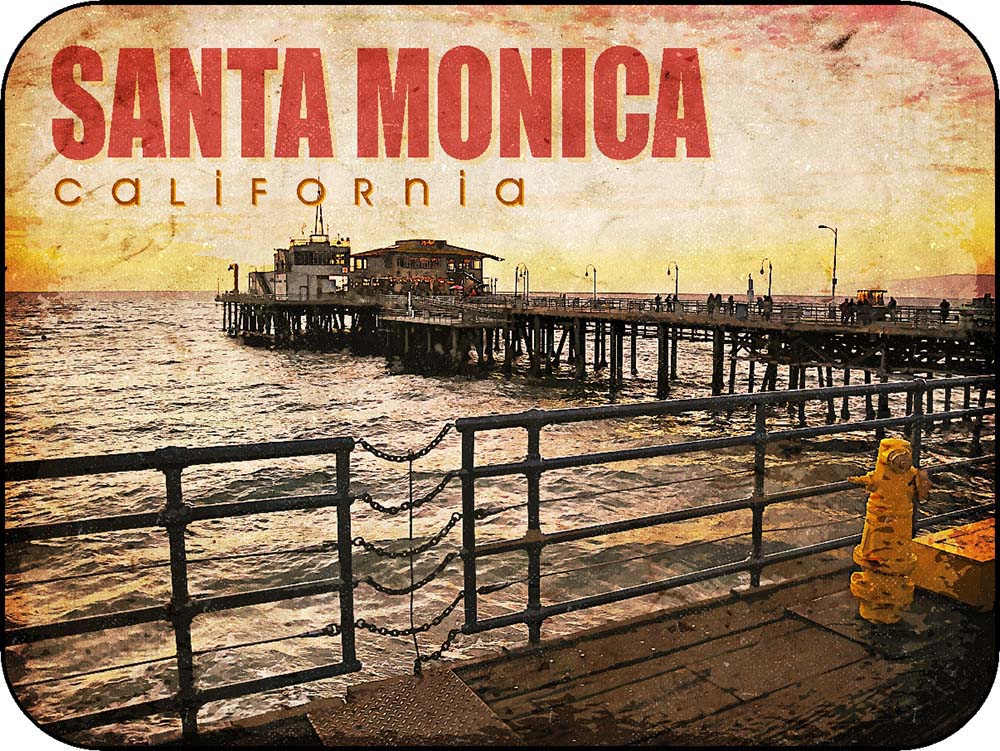 Santa Monica Pier California Dock Sunset