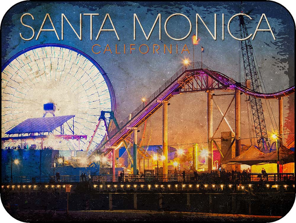 Santa Monica Pier California Night Wheel