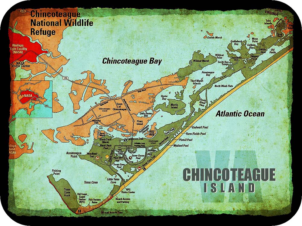 Chincoteague Island Virginia Map