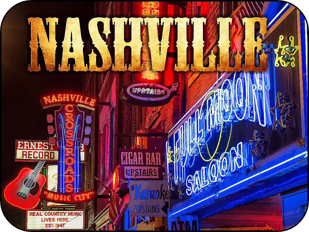 Nashville Tennessee Crossroads Night Scene