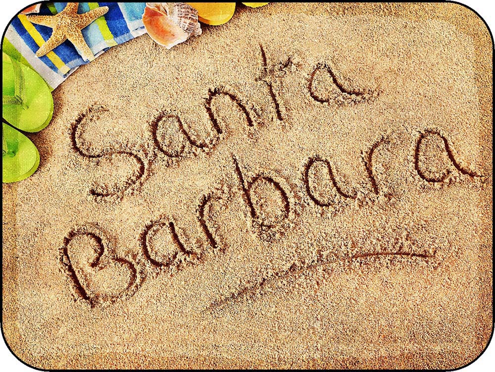 Santa Barbara California Sand Writing