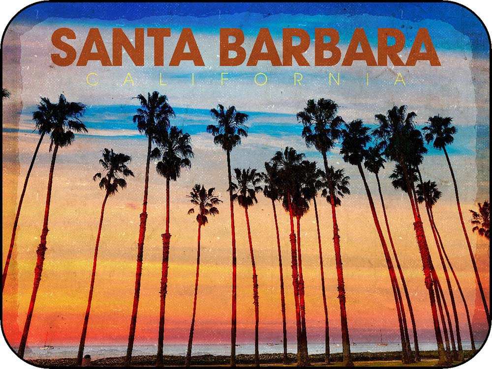 Santa Barbara California Tall Palm Sunset