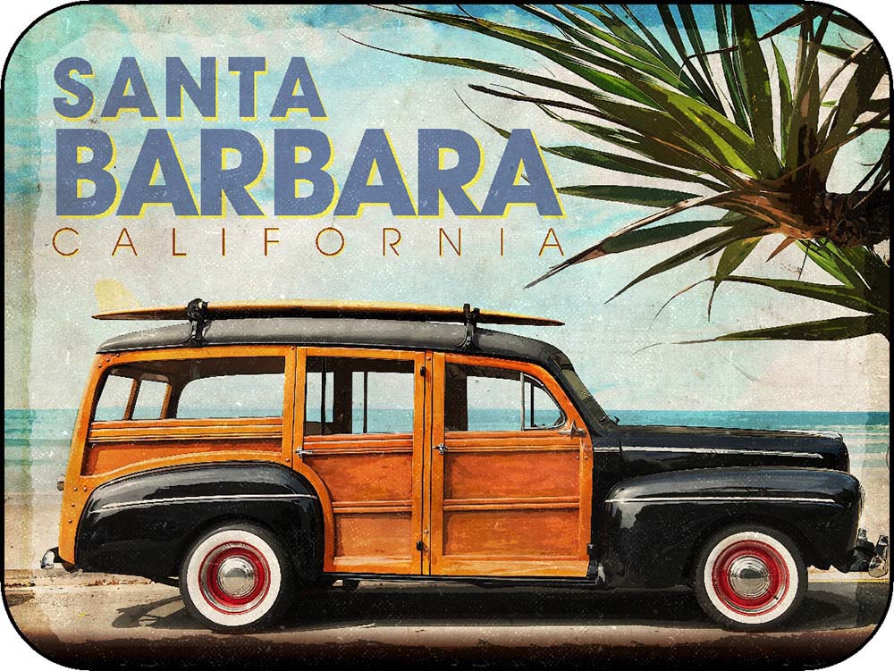 Santa Barbara California Surfboard Vehicle