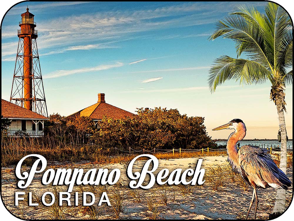 Pompano Beach Florida Lighthouse & Egret