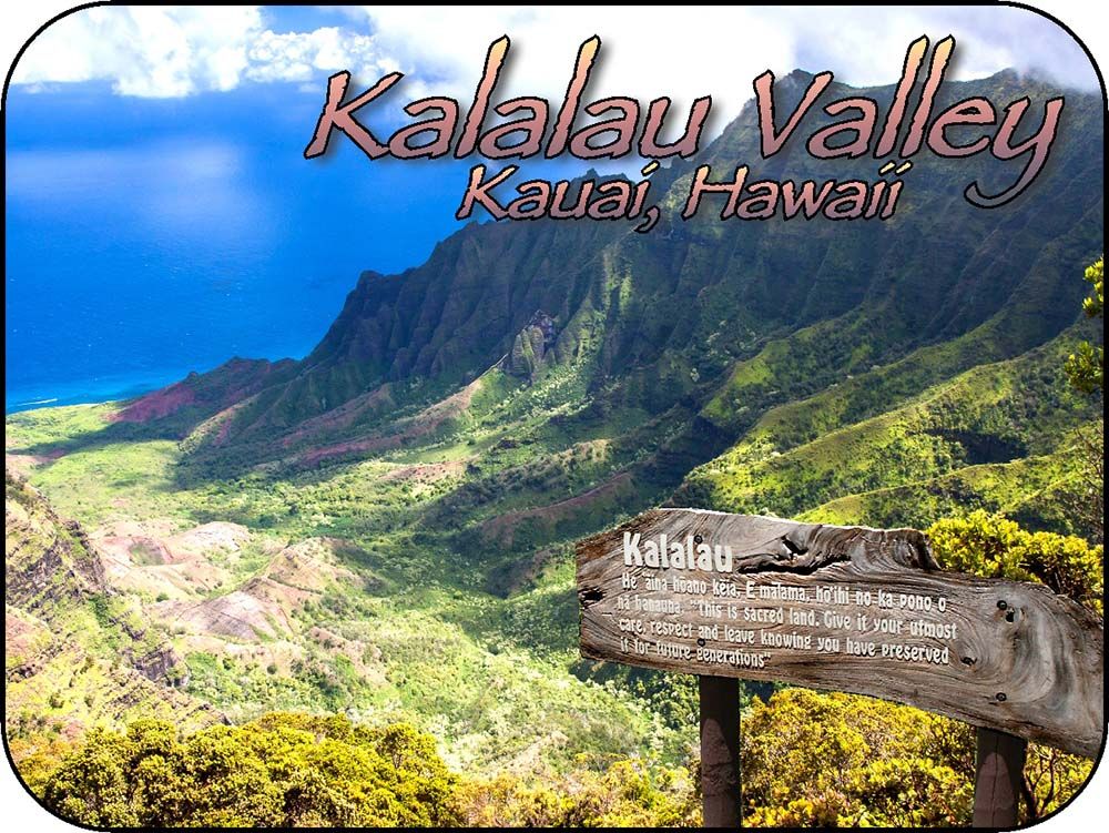 Kalalau Valley Lookout Hawaii Magnet