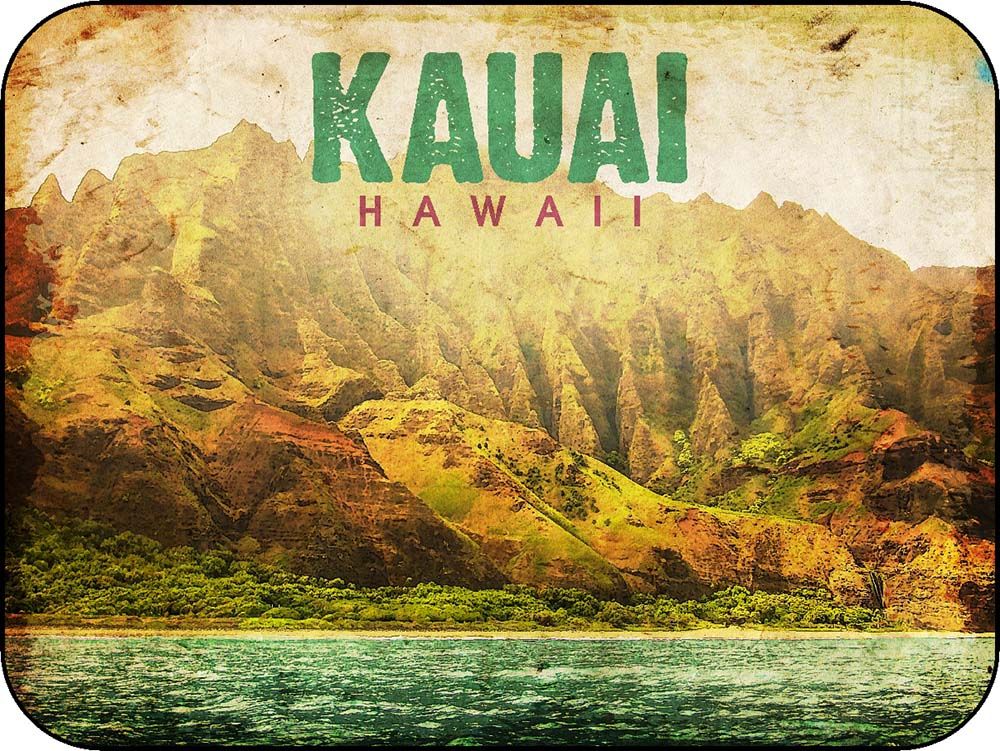 Kauai Hawaii NaPali Coastline SunFaded Mountain