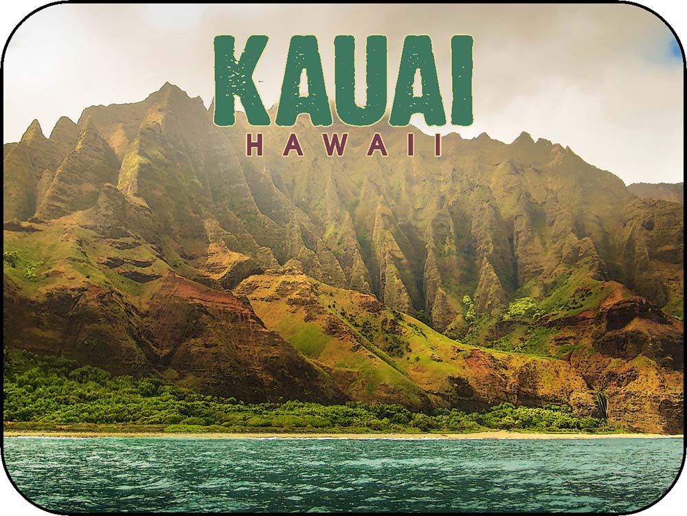 Kauai Hawaii NaPali Coastline Sun Faded Mountain Clean