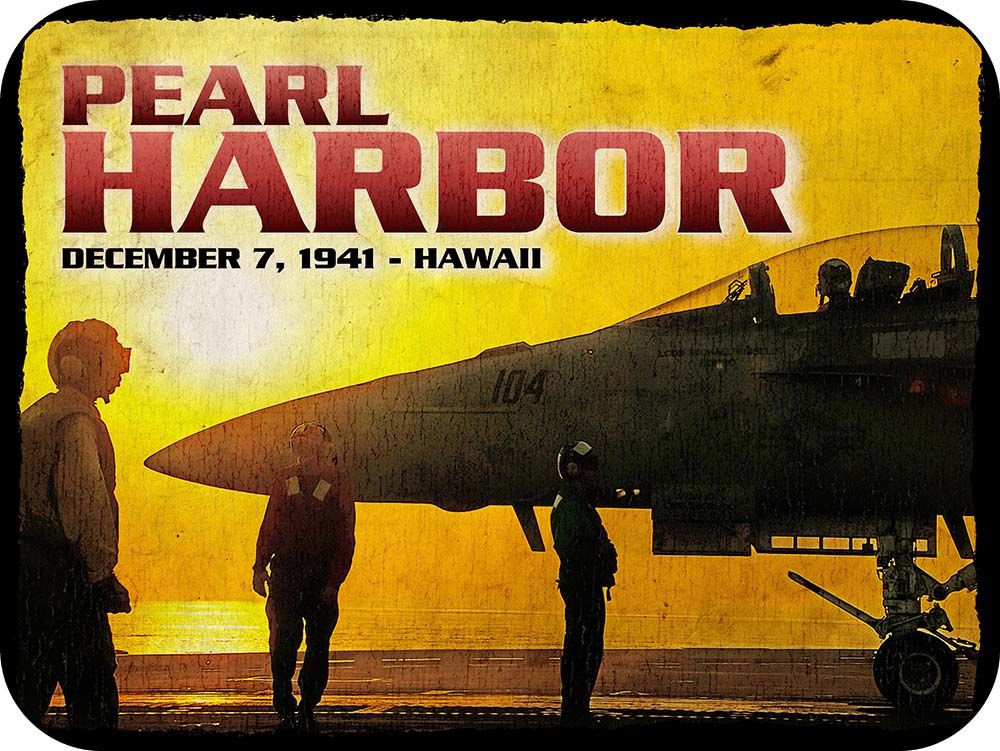 Pearl Harbor Hawaii Sunset Plane