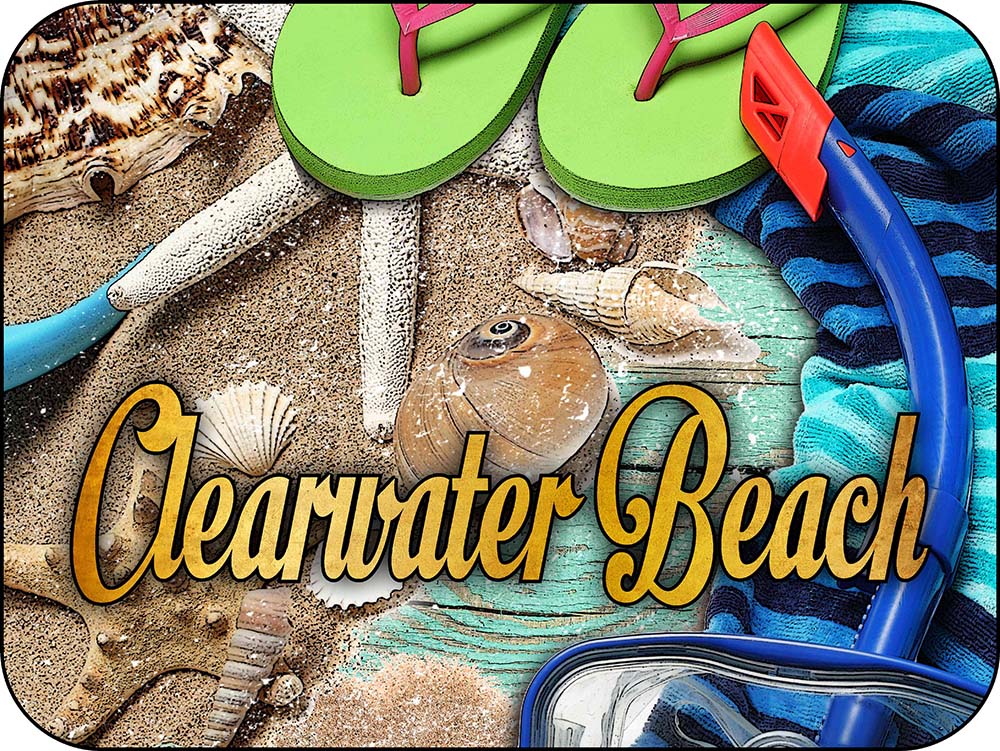 Clearwater Beach Beach Accessories Florida Magnet