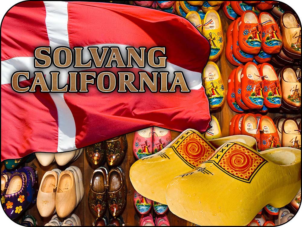 Solvang California Wooden Clogs Magnet