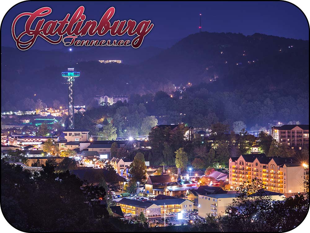 Gatlinburg Tennessee Night Magnet