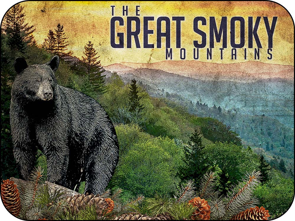 Great Smoky Mountains Black Bear Magnet