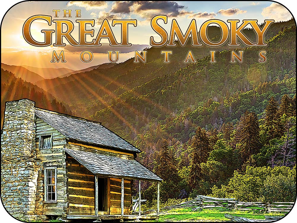 Great Smoky Mountains Cabin Magnet