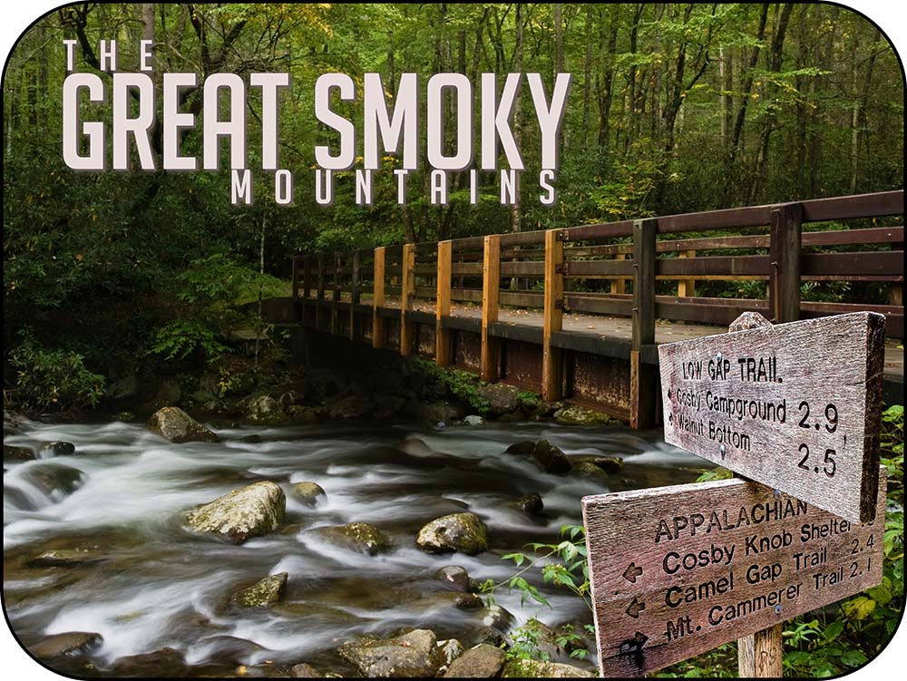 Great Smoky Mountains Directional Sign Magnet