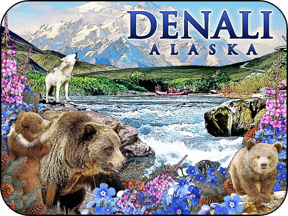 Denali Alaska River & Wildlife Landscape