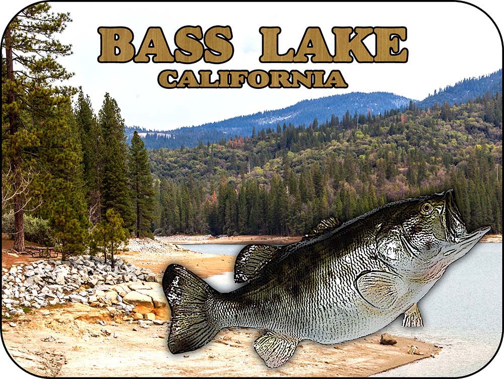 Bass Lake Fish California Magnet