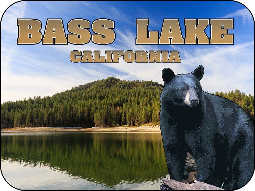 Bass Lake Bear California Magnet