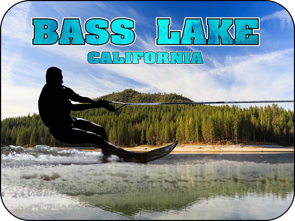 Bass Lake Water Skier California Magnet