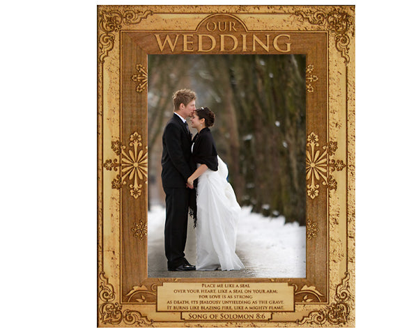 Winter Wedding Frame with Quote