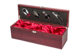 Wine Box Set with Wine Tools - Rosewood Finish - Single